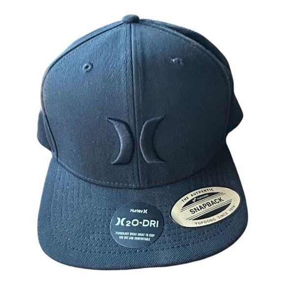 Hurley Snapback Hat Black Unisex One Size Dri-Fit Casual Cap - Picture 1 of 4